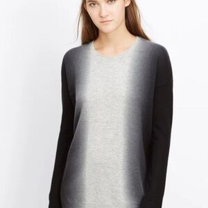 VINCE CASHMERE WOOL VERTICAL CREWNECK DIP DYE WOMEN SWEATER SIZE M